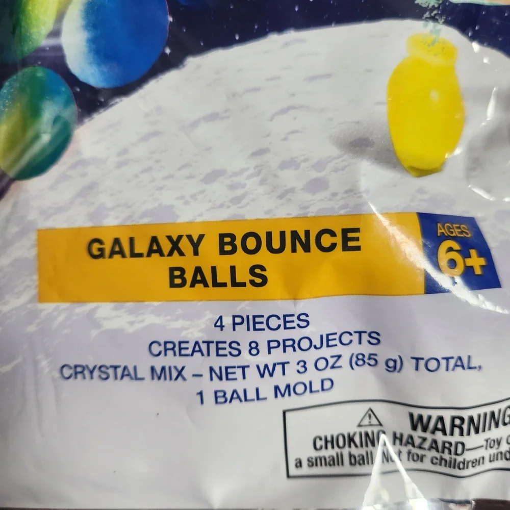 Over the Moon Galaxy Bounce Balls‎ Crystal Mix  8 Packs Science Projects Ages 6+